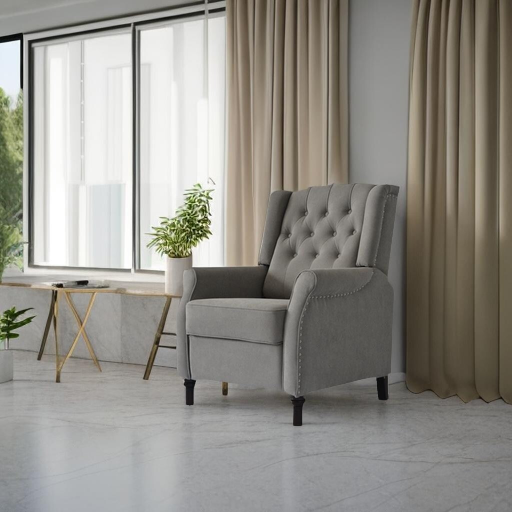 PU Push?Back Recliner Sofa Chair with Cushion & Ergonomic Design