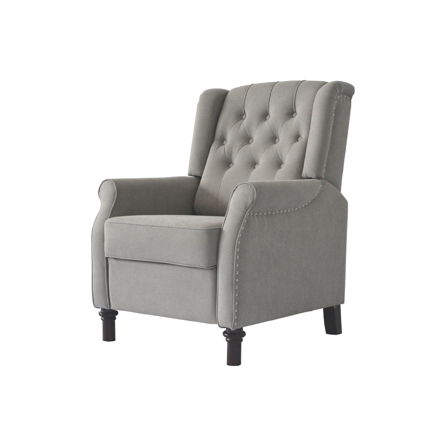 PU Push?Back Recliner Sofa Chair with Cushion & Ergonomic Design