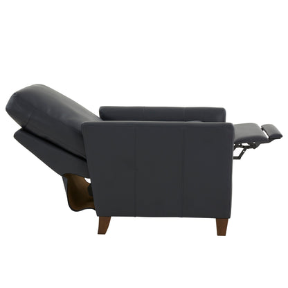 Pablo Midnight Blue Faux Leather Modern Recliner