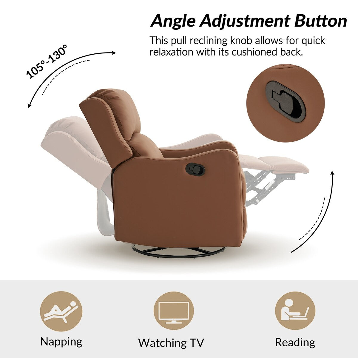 Pablo Traditional 360-Degree Swivel rocker Recliner by HULALA HOME