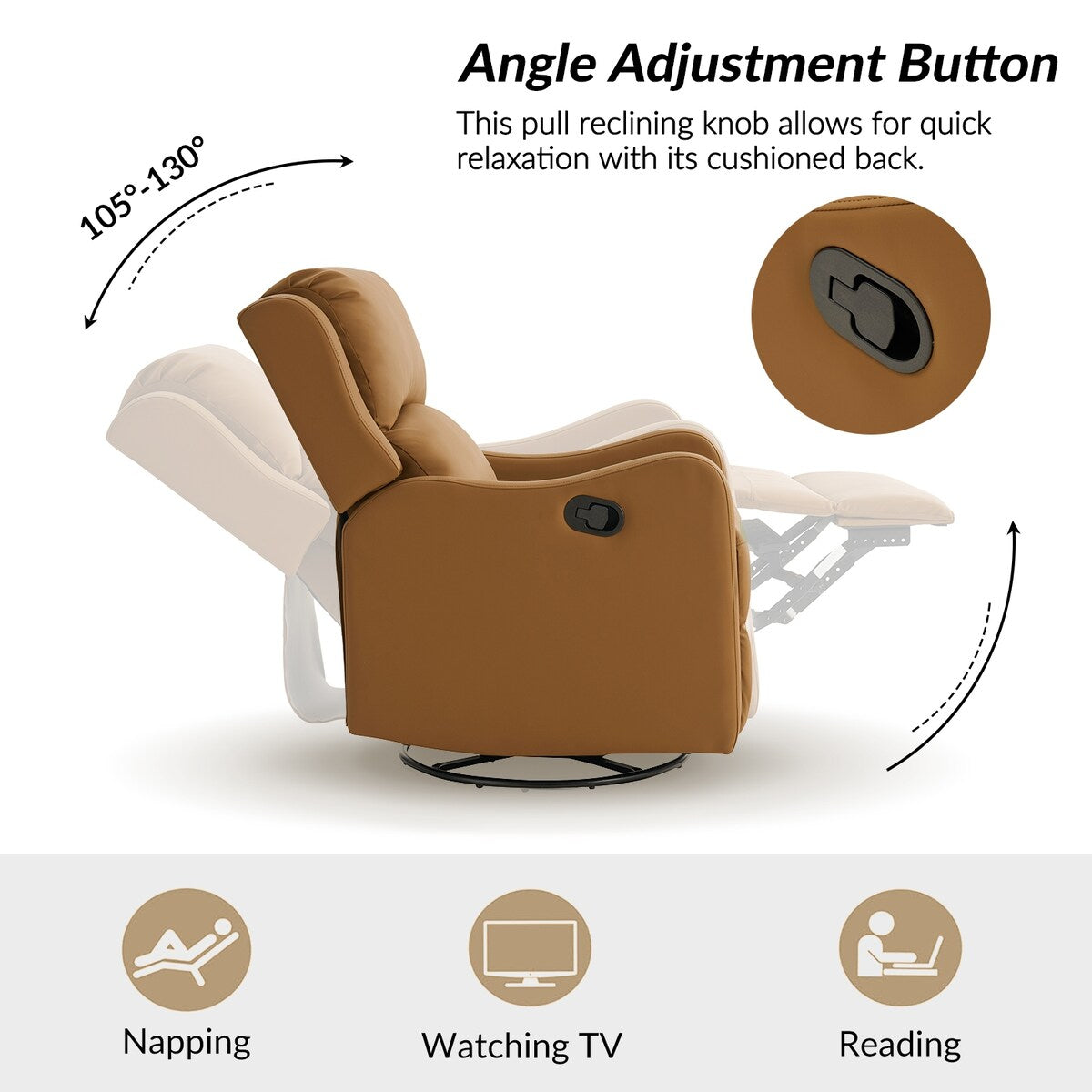 Pablo Traditional 360-Degree Swivel rocker Recliner by HULALA HOME