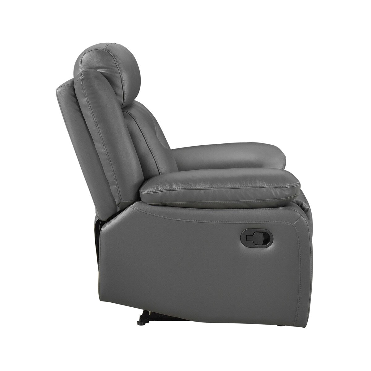 Papyrus Leather Match Manual Double Reclining Sofa