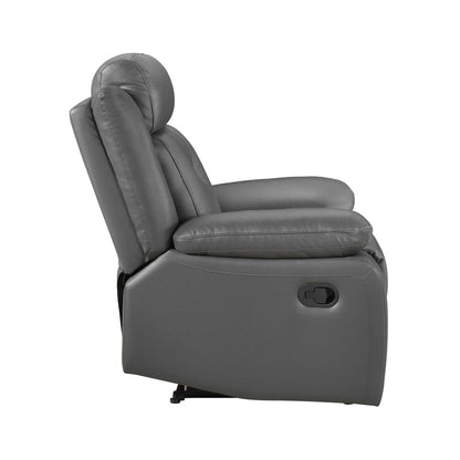 Papyrus Leather Match Manual Double Reclining Sofa