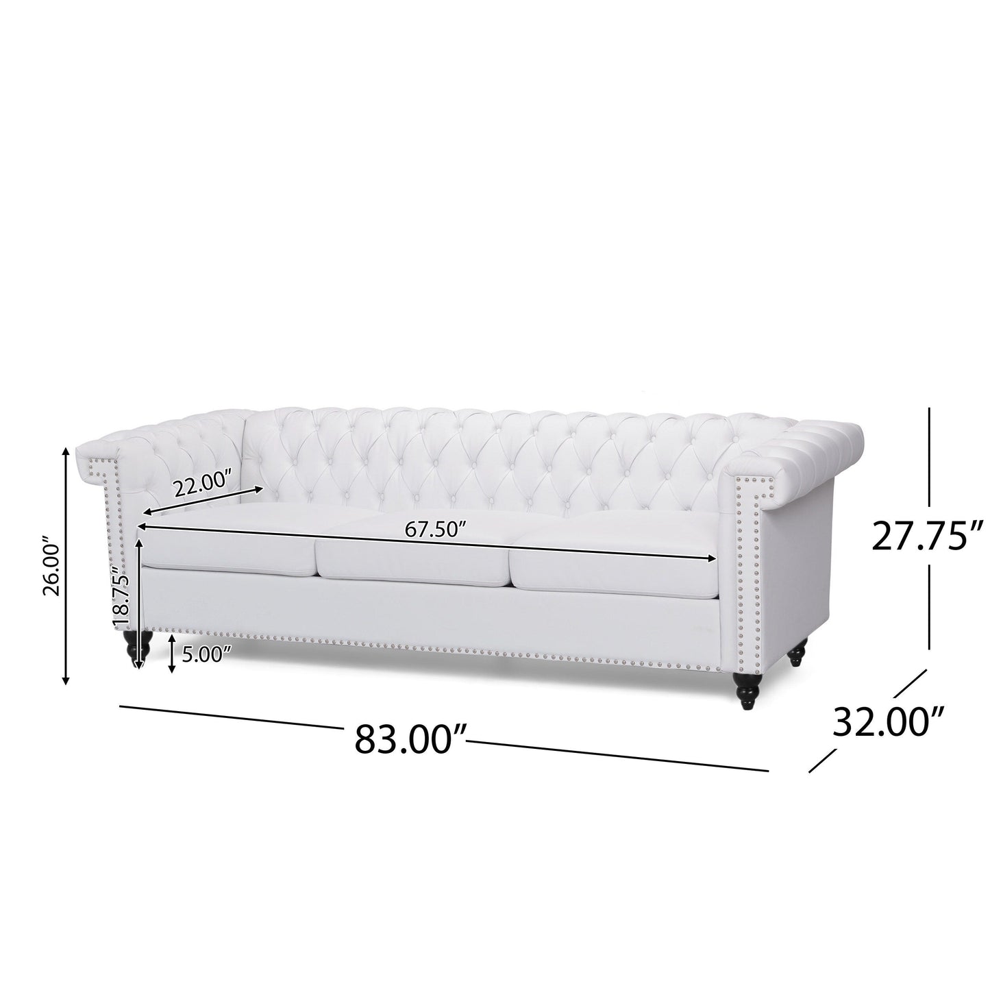 Parkhurst Chesterfield Tufted 3-seat Sofa by Christopher Knight Home