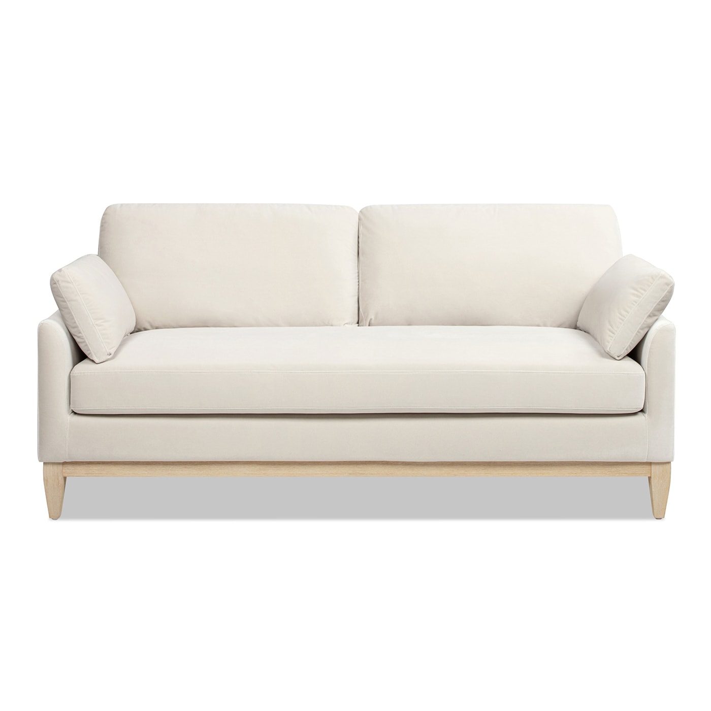Pasadena 75.5 Velvet Modern Farmhouse Loose Pillow-Back Sofa
