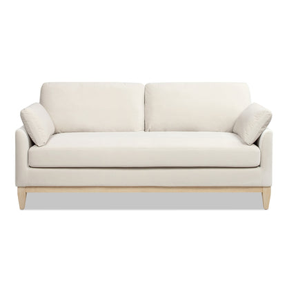 Pasadena 75.5 Velvet Modern Farmhouse Loose Pillow-Back Sofa