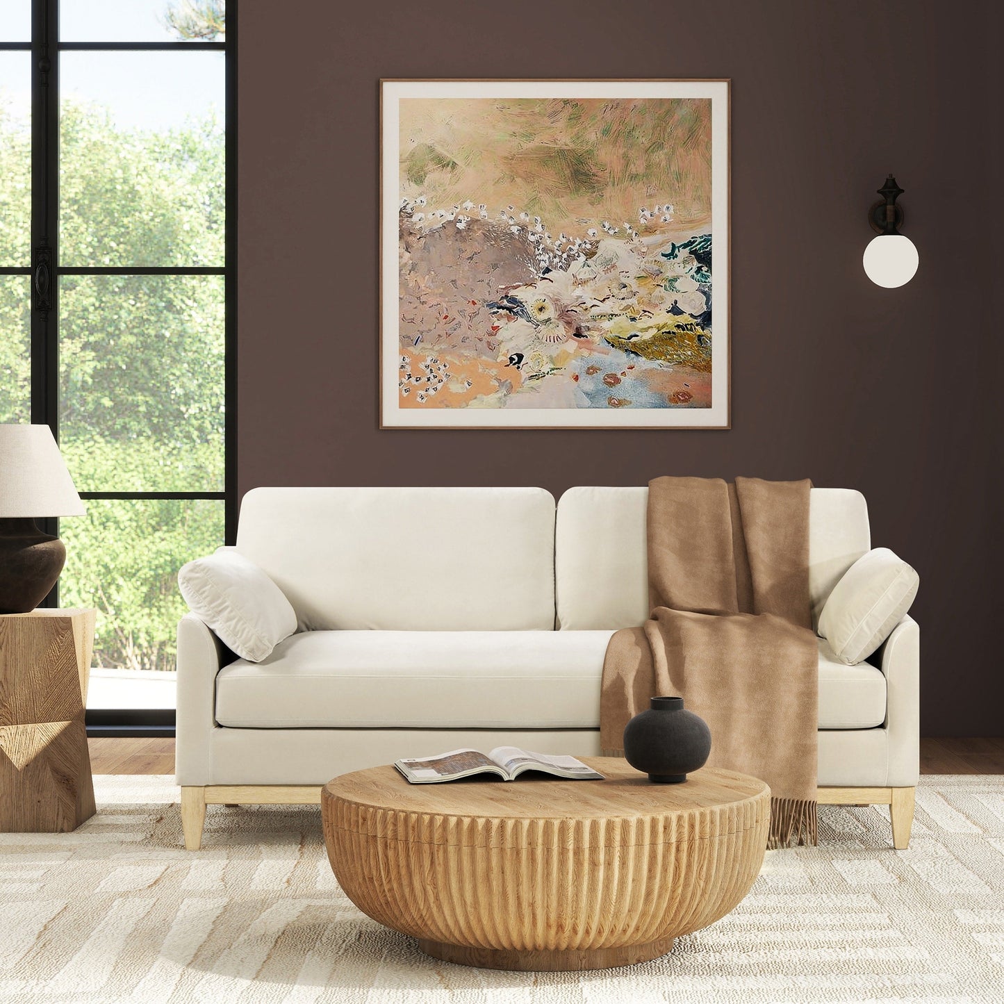 Pasadena 75.5 Velvet Modern Farmhouse Loose Pillow-Back Sofa