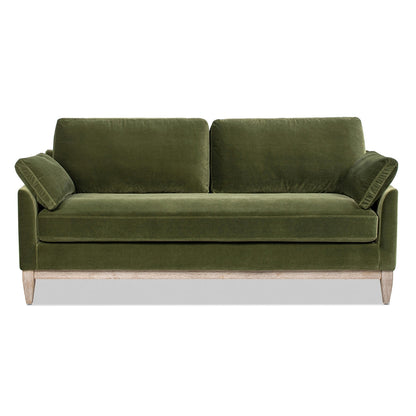 Pasadena 75.5 Velvet Modern Farmhouse Loose Pillow-Back Sofa