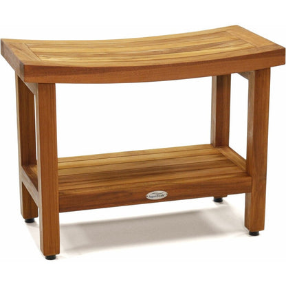 Patented Sumba Teak Shower Bench with Shelf