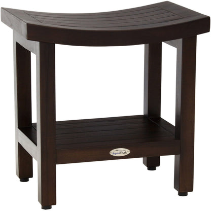 Patented Sumba Teak Shower Bench with Shelf