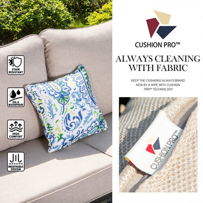 MAISON ARTS Patio Conversation Sets 5/7/9-Seat, Sofa Set with 2 Single Sofa Chairs, 3-Seater Sofa, Ottoman and Coffee Table