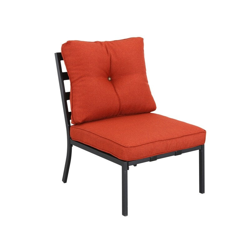 Patio Festival Curve-Arm 12-Piece Outdoor Conversation Set with Red Cushions
