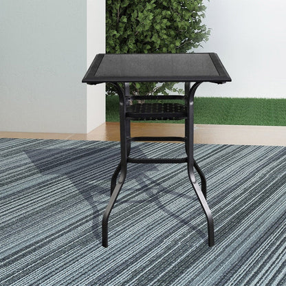 Patio Festival 4-Person Outdoor Square Bistro Dining Swivel Set - N/A