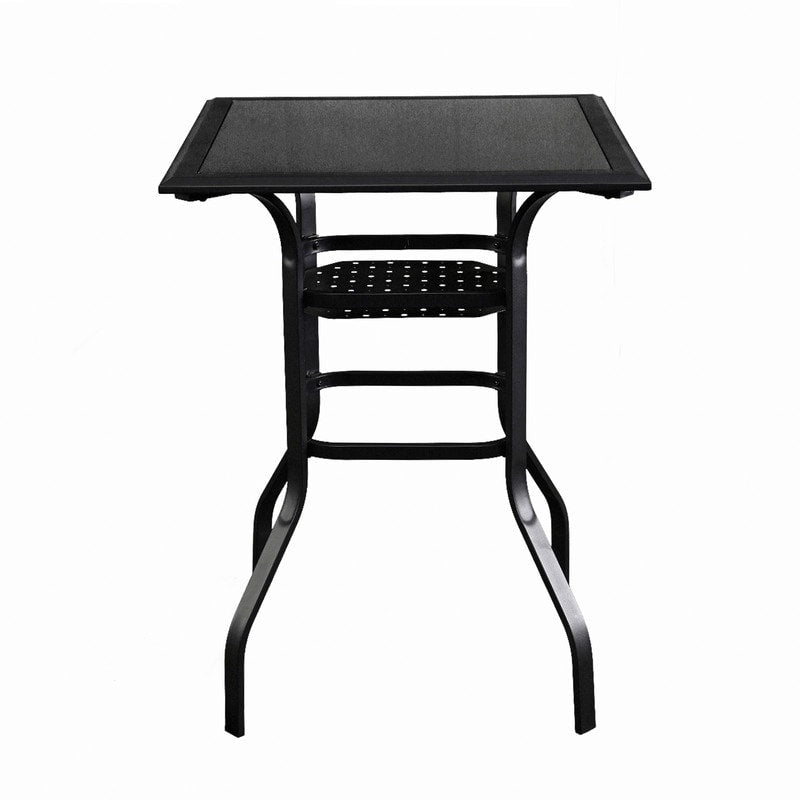 Patio Festival 4-Person Outdoor Square Bistro Dining Swivel Set - N/A