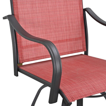 Patio Festival 4-Person Outdoor Square Bistro Dining Swivel Set - N/A