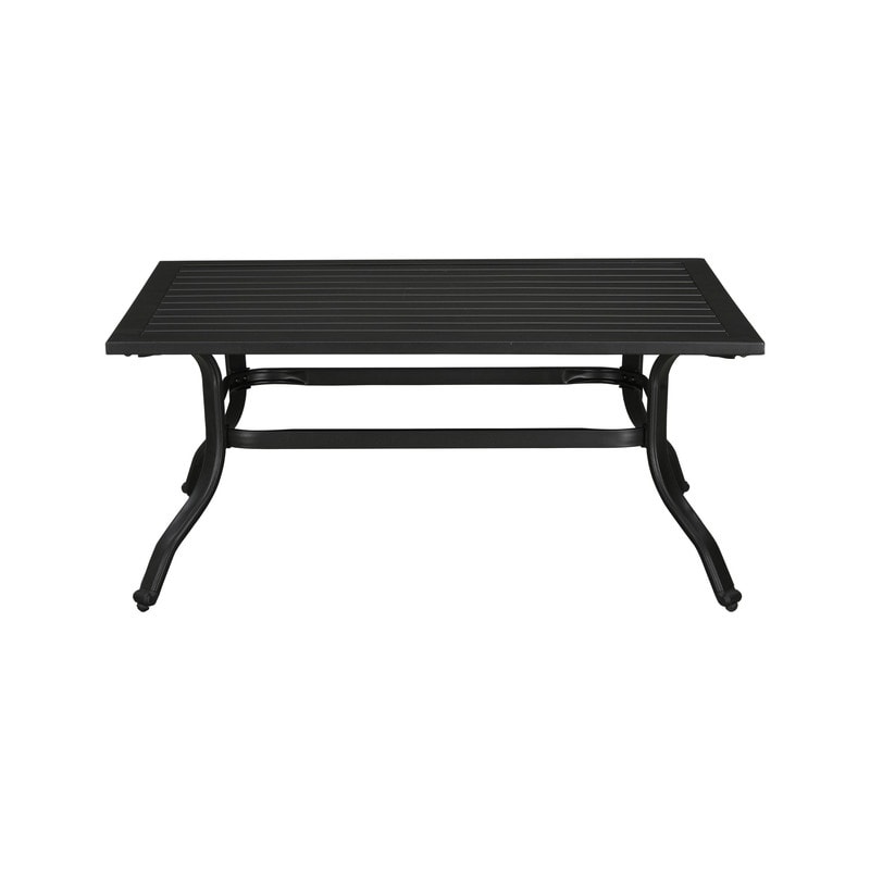 Patio Festival 4-Piece Outdoor Metal Loveseat Conversation Set