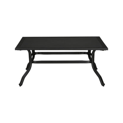 Patio Festival 4-Piece Outdoor Metal Loveseat Conversation Set