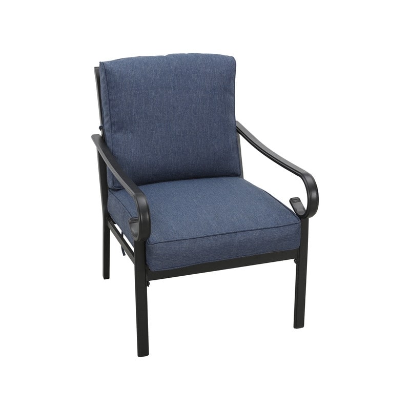 Patio Festival 4-Piece Outdoor Metal Loveseat Conversation Set