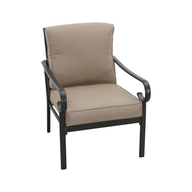 Patio Festival 4-Piece Outdoor Metal Loveseat Conversation Set