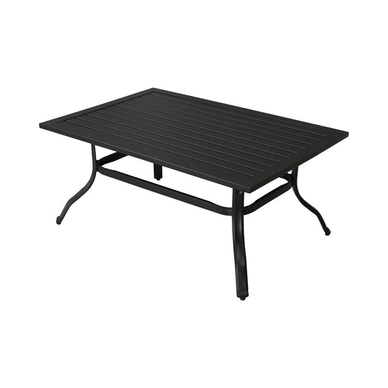 Patio Festival 4-Piece Outdoor Metal Loveseat Conversation Set
