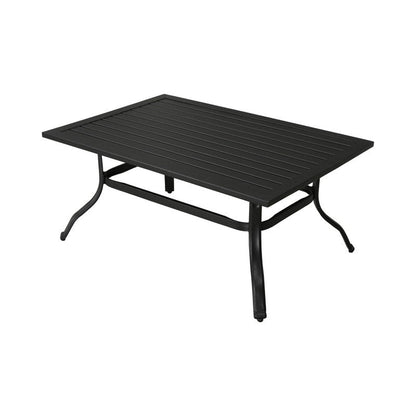 Patio Festival 4-Piece Outdoor Metal Loveseat Conversation Set