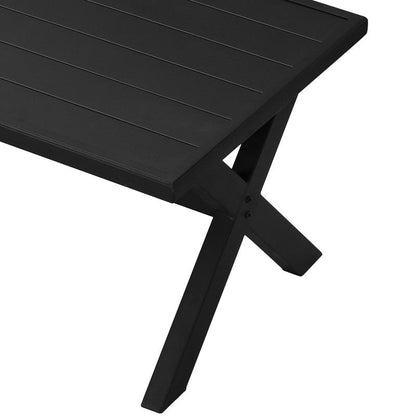 Patio Festival 4-Piece Outdoor Metal Sofa and Chair Set with Coffee Table