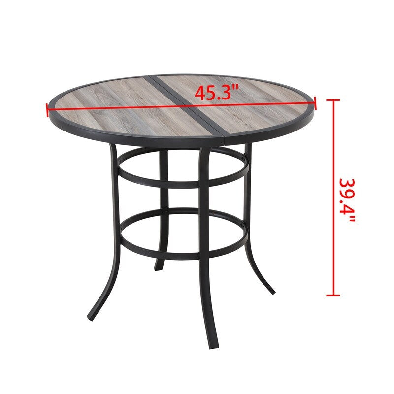 Patio Festival 4-Person Outdoor 45.3'' Round Bar Height Dining Set