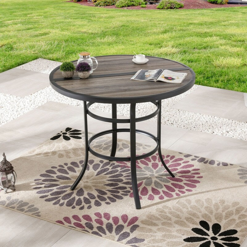 Patio Festival 4-Person Outdoor 45.3'' Round Bar Height Dining Set