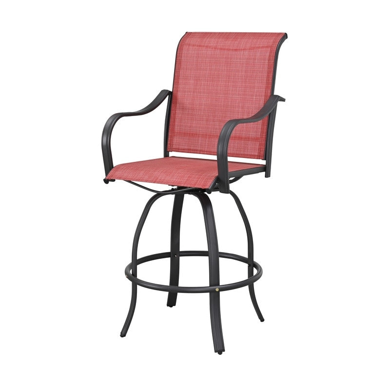 Patio Festival 5-Piece Outdoor Bar Height Swivel Bistro Dining Set