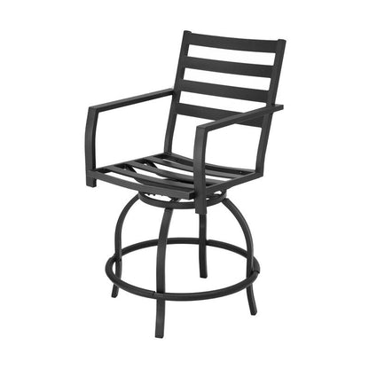 Patio Festival 5-Piece Outdoor Bistro Set with Red Cushions