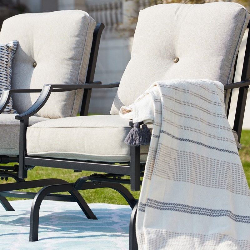 Patio Festival 5-Piece Outdoor Conversation Set with Fire Pit