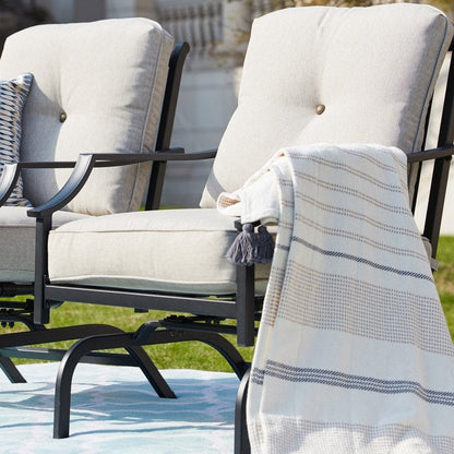 Patio Festival 5-Piece Outdoor Conversation Set with Fire Pit