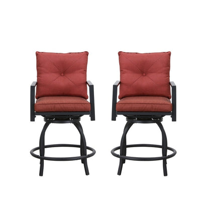 Patio Festival 5-Piece Outdoor High Swivel Chair Dining Set