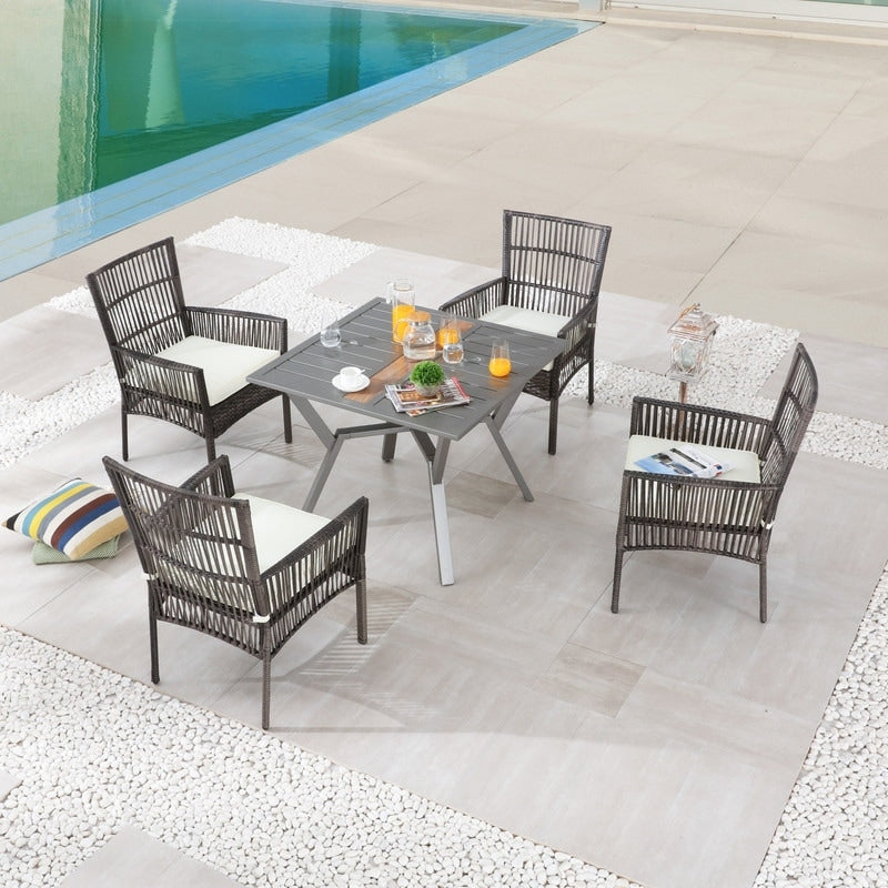 Patio Festival 5-Piece Outdoor Square Dining Set