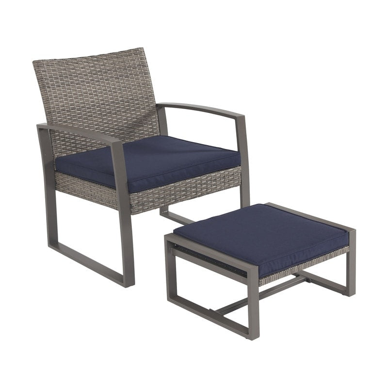 Patio Festival 5-Piece Wicker Outdoor Conversation Set