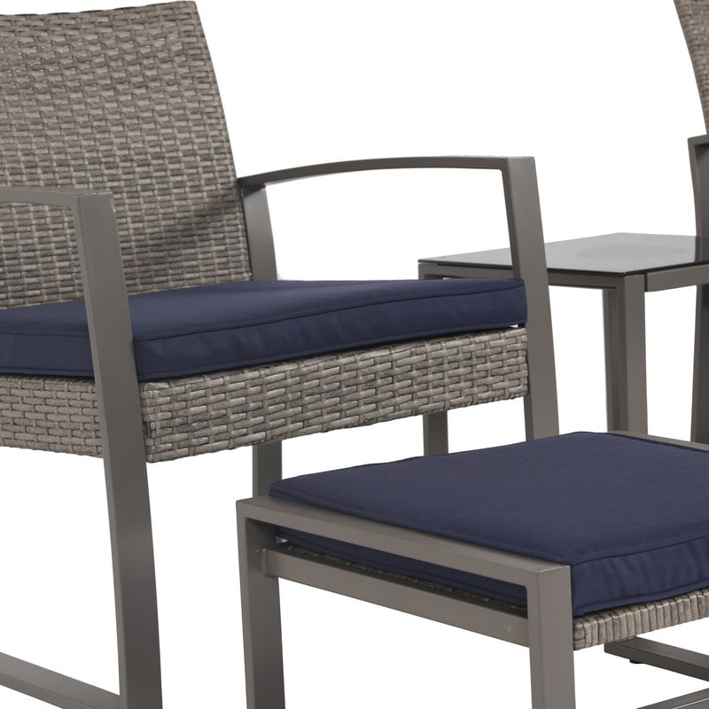 Patio Festival 5-Piece Wicker Outdoor Conversation Set