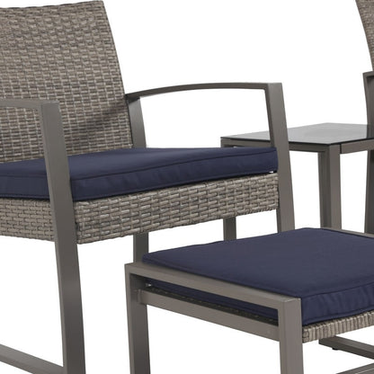 Patio Festival 5-Piece Wicker Outdoor Conversation Set