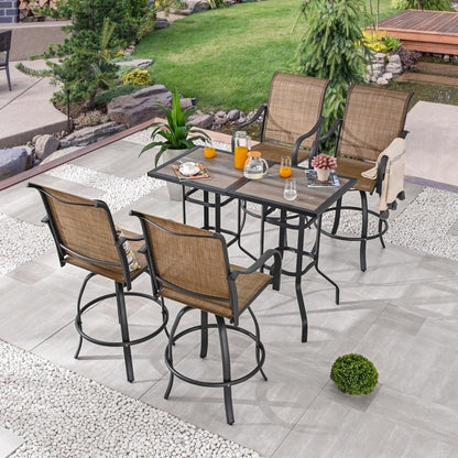 Patio Festival 4-Person Outdoor Bar Height Bistro Dining Set