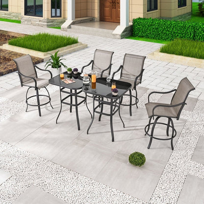 Patio Festival 4-Person Outdoor Bar Height Bistro Dining Set