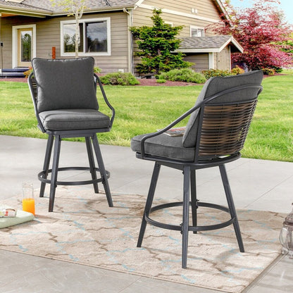 Patio Festival 8-Piece Outdoor Bar Height Dining Set with Cushions