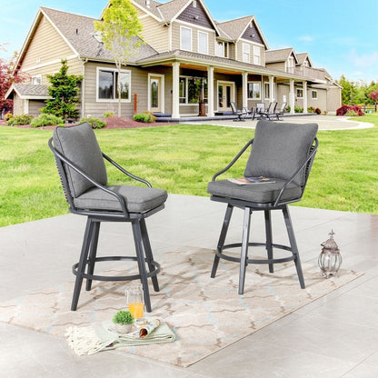 Patio Festival 9-Piece Bar Height Dining Set with Swivel Chairs