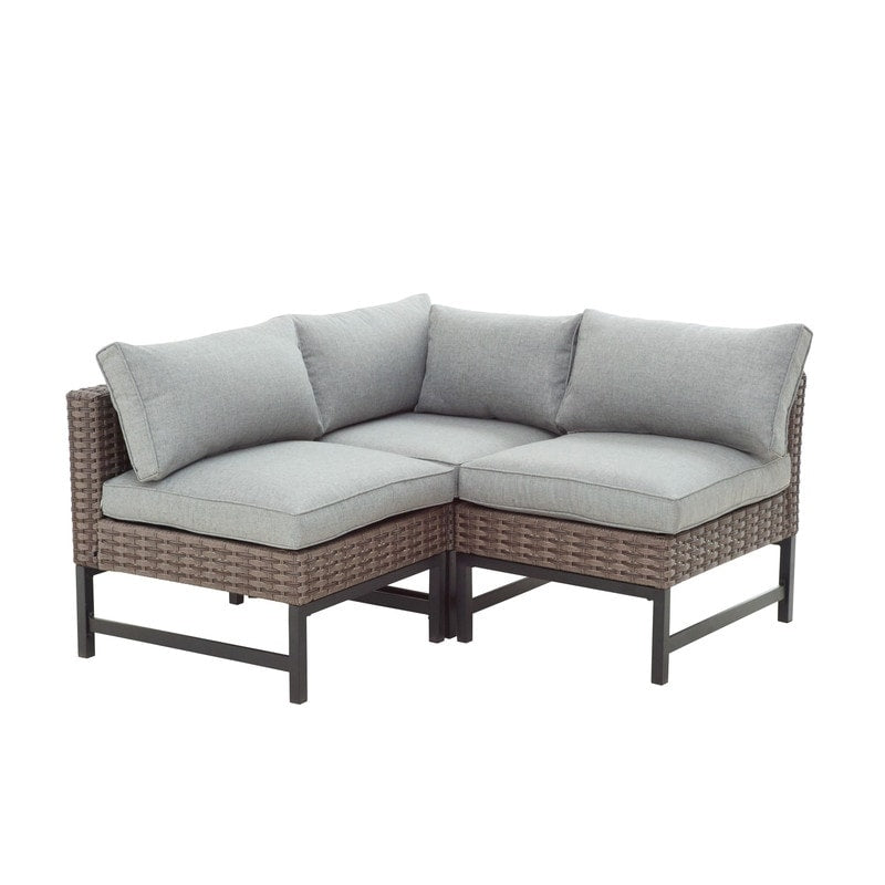 Patio Festival Right-Angle 3-Piece Outdoor Conversation Set