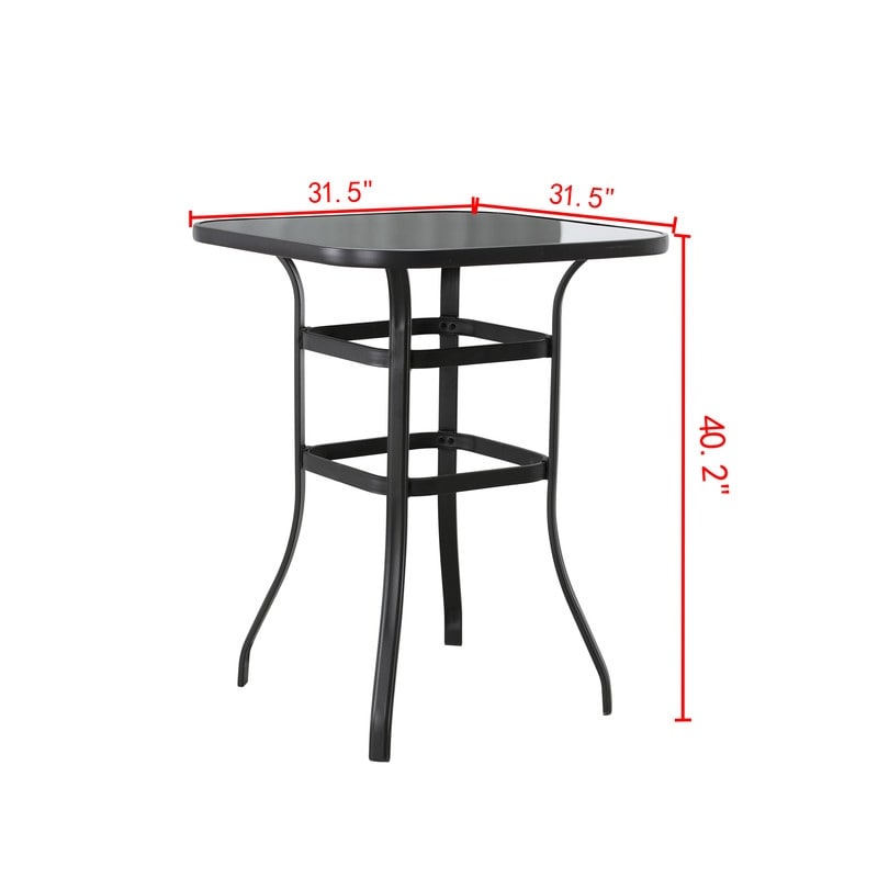 Patio Festival 5-Piece Outdoor Bar Height Swivel Bistro Dining Set