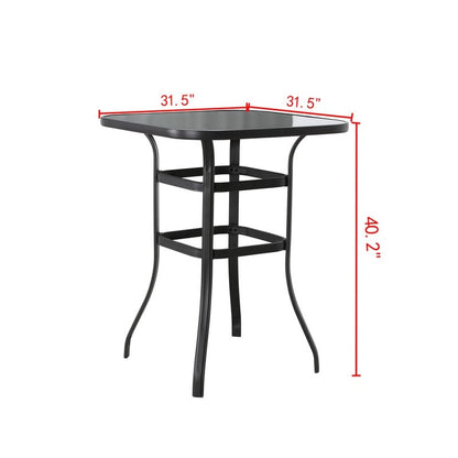 Patio Festival 5-Piece Outdoor Bar Height Swivel Bistro Dining Set