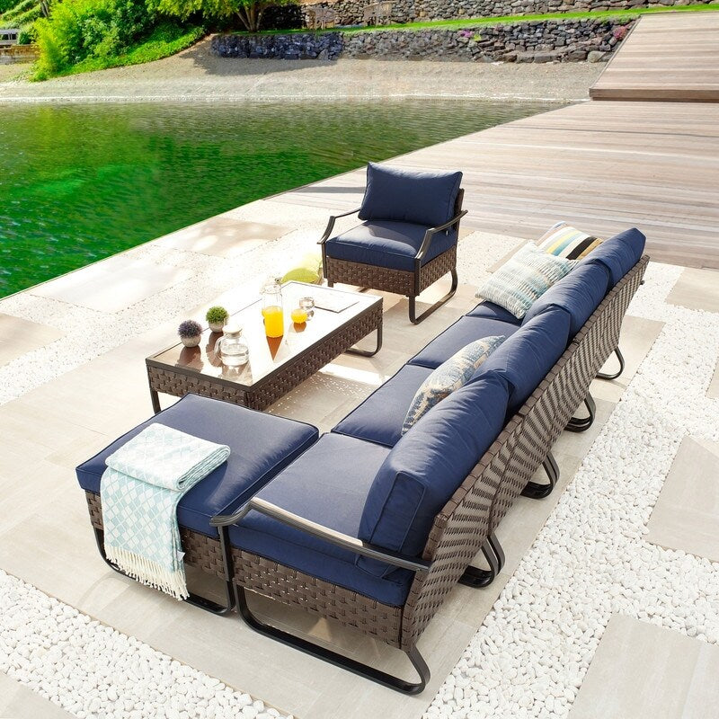 Patio Festival U-Leg 7-Piece Outdoor Conversation Set