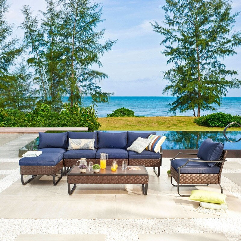 Patio Festival U-Leg 7-Piece Outdoor Conversation Set