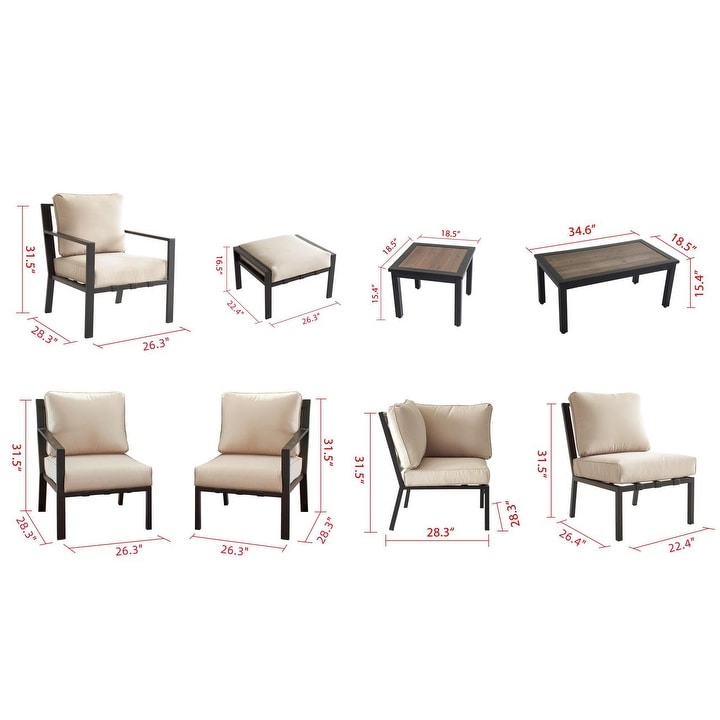 Patio Festival X-Back 12-Piece Outdoor Sofa Set