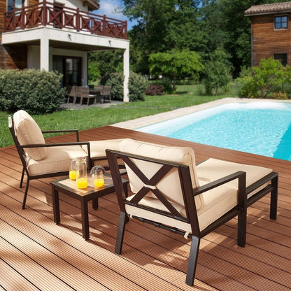 Patio Festival X-Back 5-Piece Outdoor Conversation Set