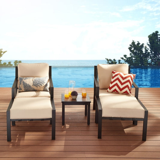 Patio Festival X-Back 5-Piece Outdoor Conversation Set