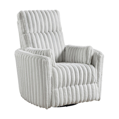 Pendu Corduroy Swivel Glider Manual Reclining Chair